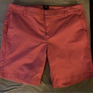 J Crew Bermuda Chino Shorts 14 Coral Cotton Stretch